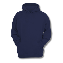 Plain navy blue hoodie with pockets